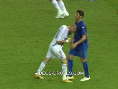Le coup de boule de zidane sur materasi