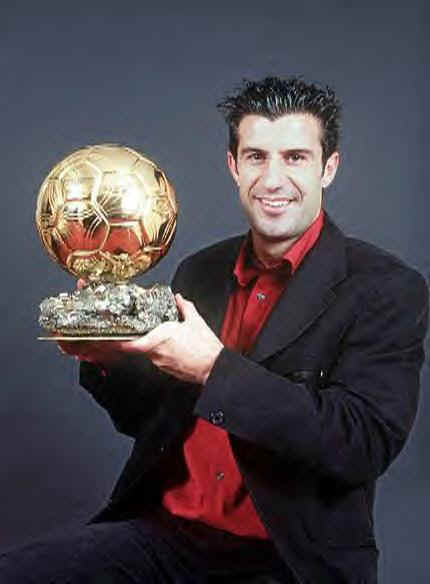luis figo obtient le ballon d'or en 2003